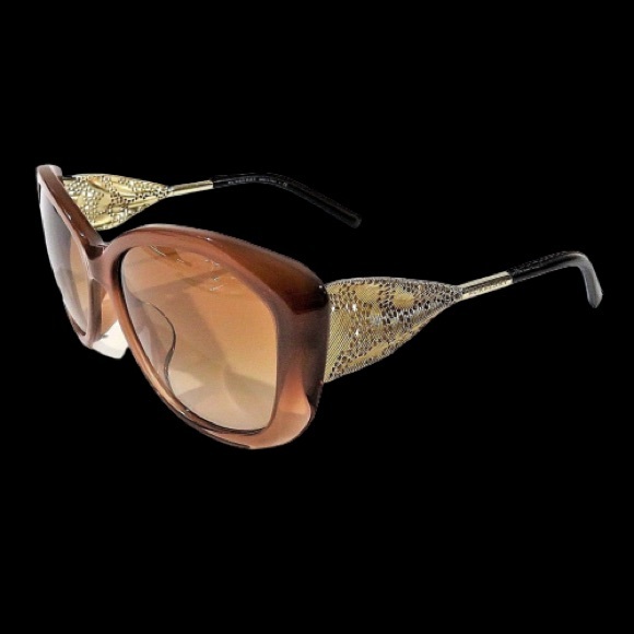 New!Original&Authentic Burberry Gabardine Collection Sunglasses Fine GoldDesign - Picture 2 of 8